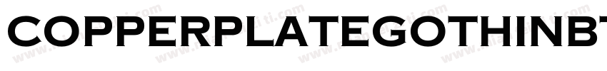 CopperplateGothinBT Bold字体转换